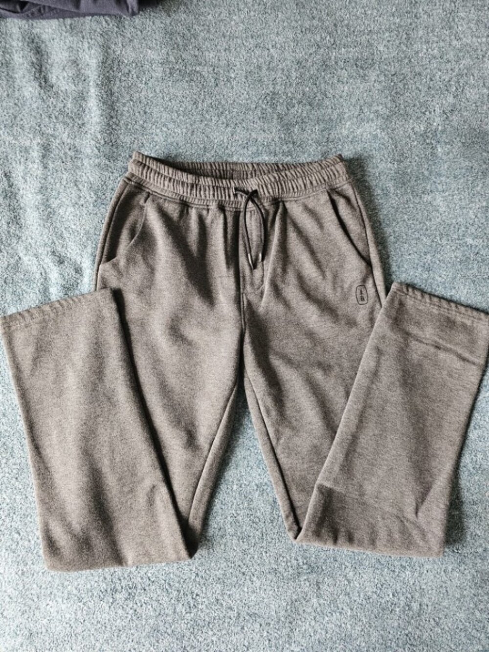 Bass Outdoor Boys Gray Fleece Sweatpants Jogger Pants Size L 14/16 Elastic Waist